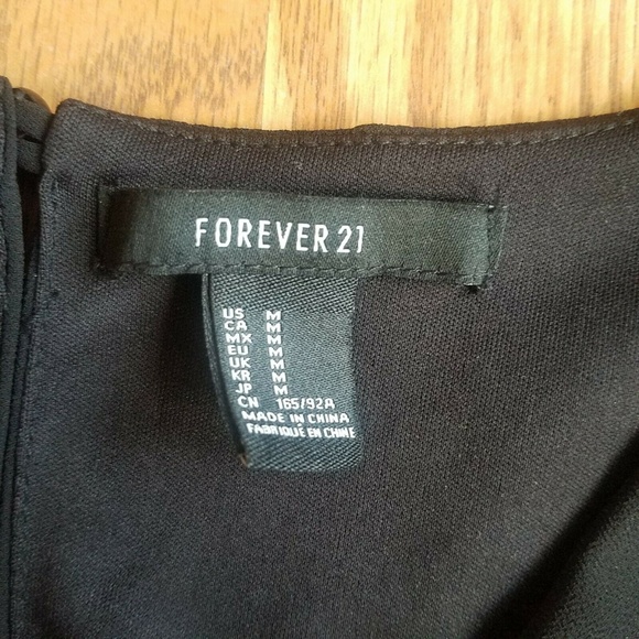 SOLD Forever Womans Medium Black Dress Mini Sheer - Picture 4 of 8